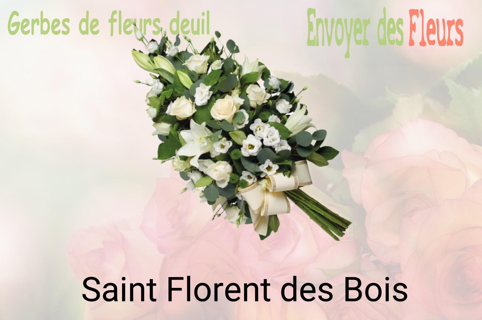 Gerbe de fleurs de deuil livrée à Saint-Florent-des-Bois